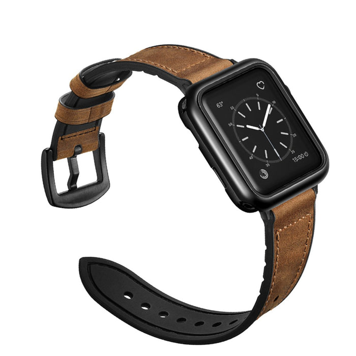 Correa de reloj de lujo de cuero para Apple Watch