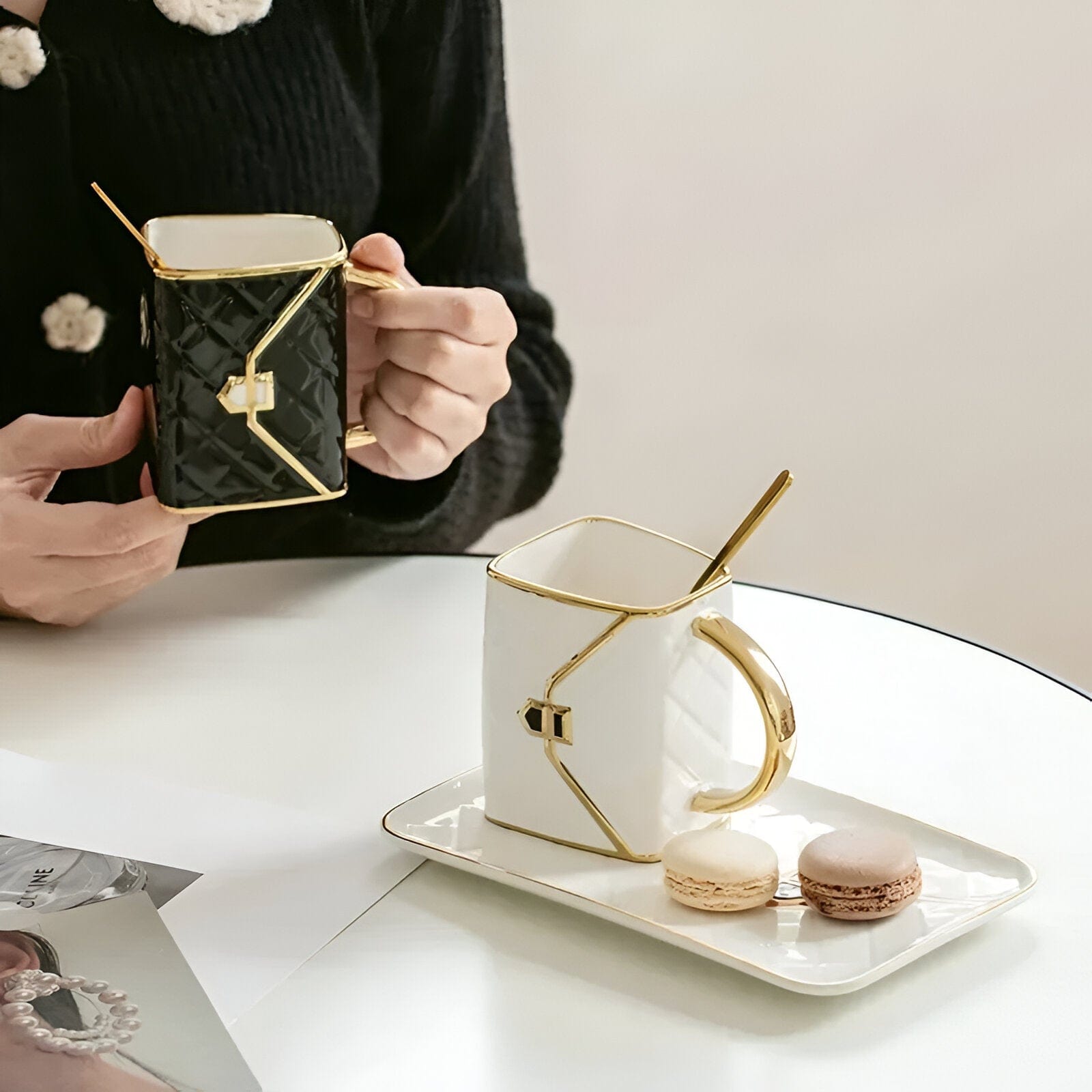 Ensemble de tasses pour sac à main chic