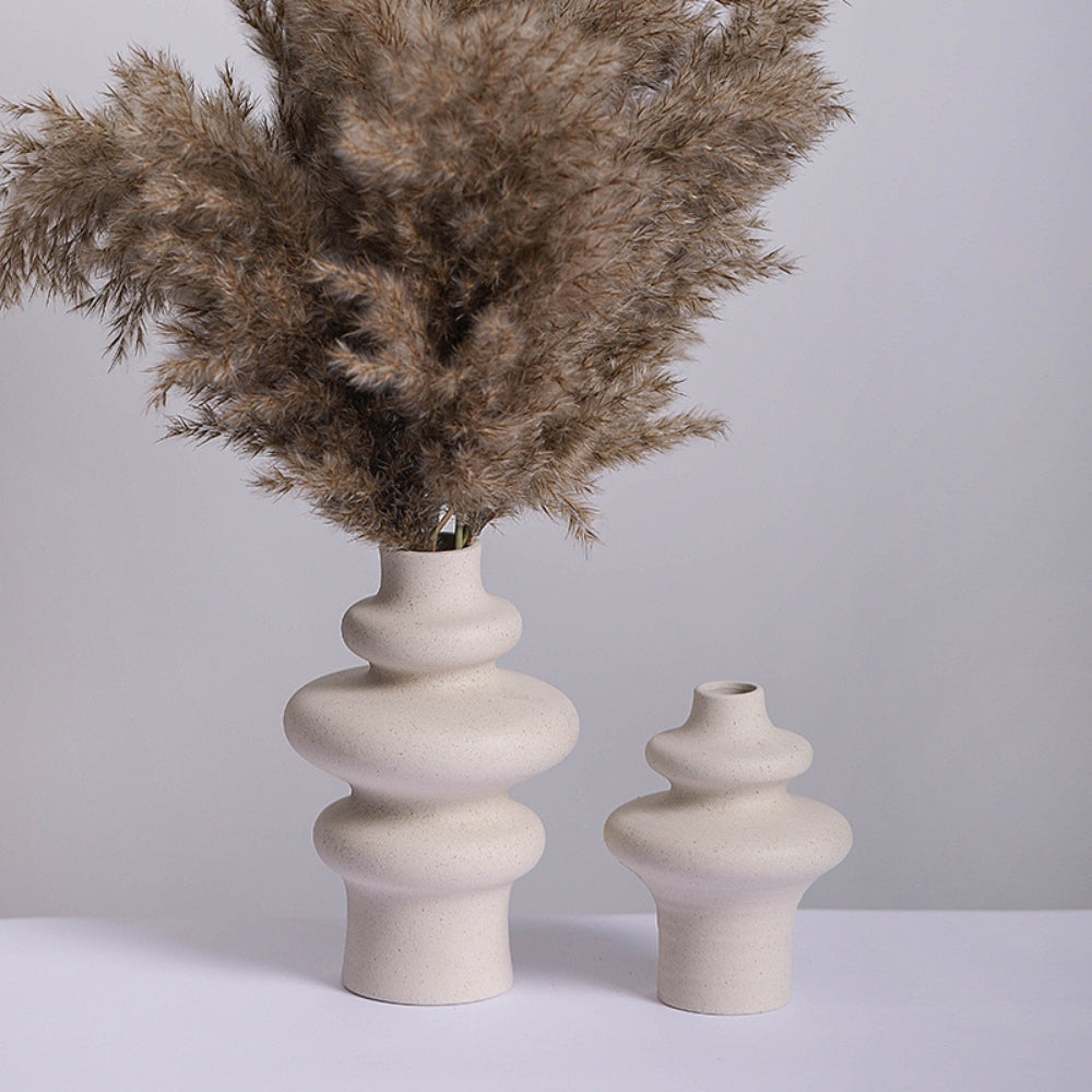 Nordic Beige Ceramic Flower Vase