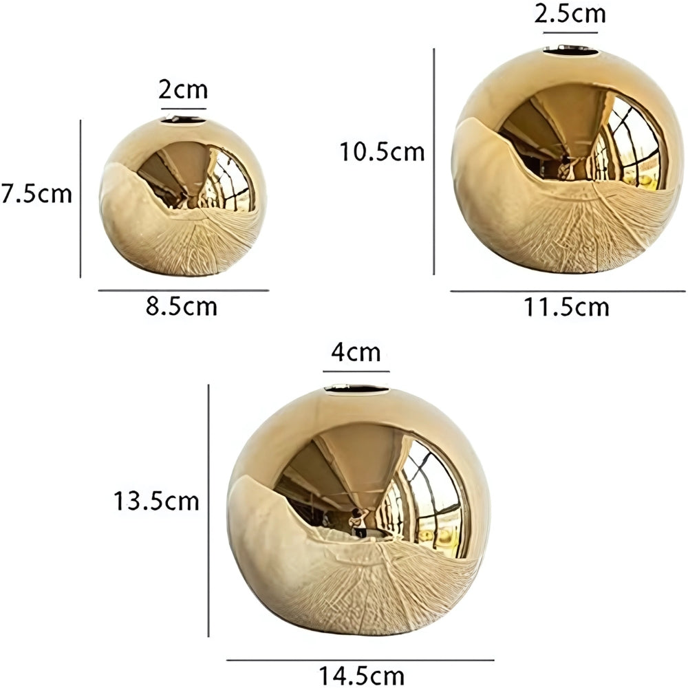 Coleção de Vasos Dourados Opulentos