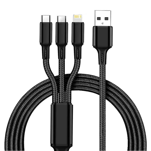 3-v-1 USB kabel Type C – univerzální nabíjecí a datový kabel