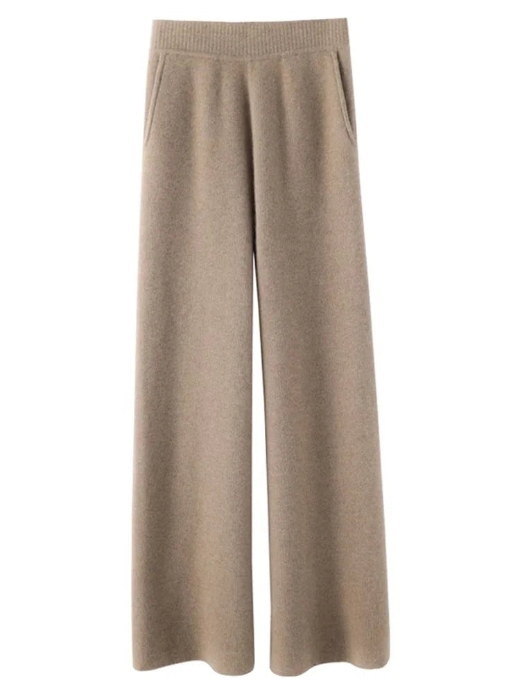 Pantaloni comfort in cashmere da donna 3Leaves