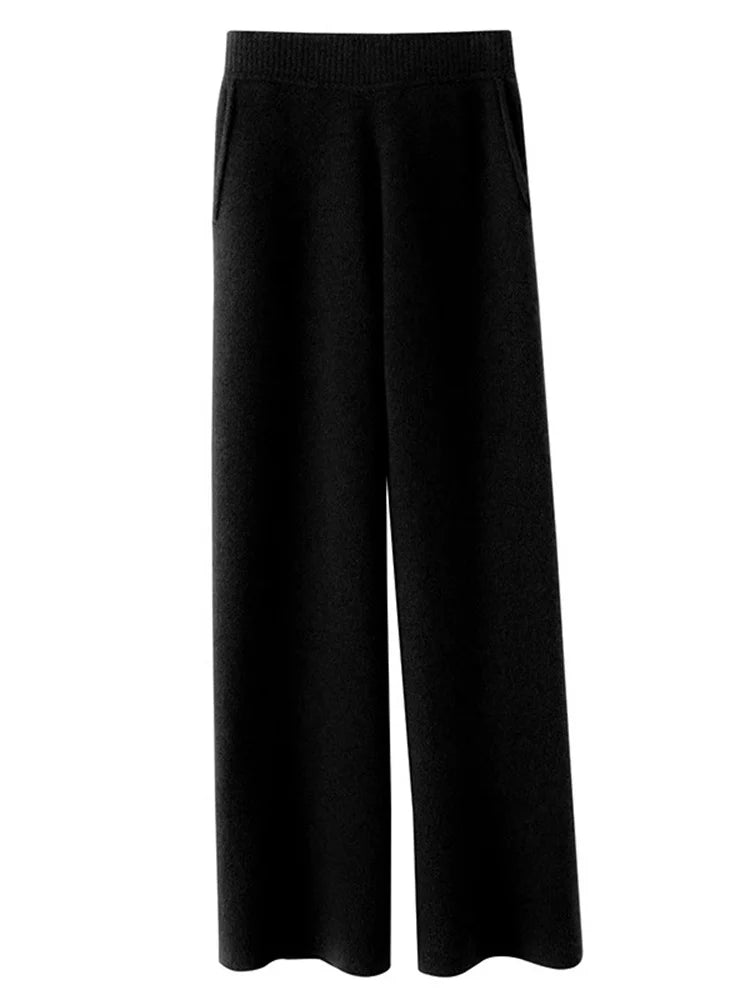 Pantaloni comfort in cashmere da donna 3Leaves