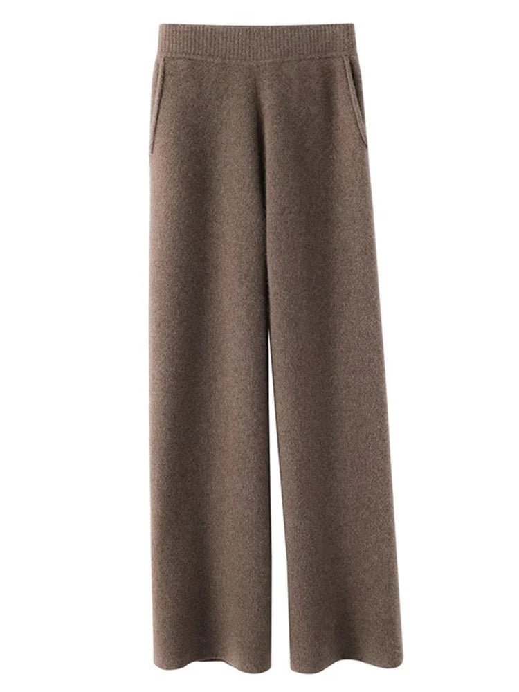 Pantaloni comfort in cashmere da donna 3Leaves