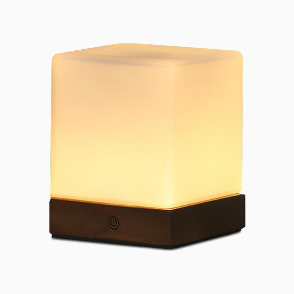 GloedCube - Lámpara de mesa LED inalámbrica con pilas para iluminación de mini escritorio nórdico