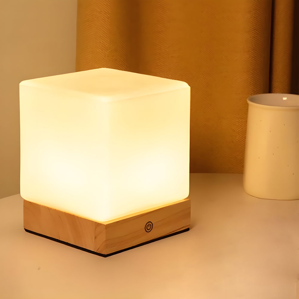 GloedCube - Lampada da tavolo a LED senza fili, alimentata a batteria per illuminazione da scrivania nordica