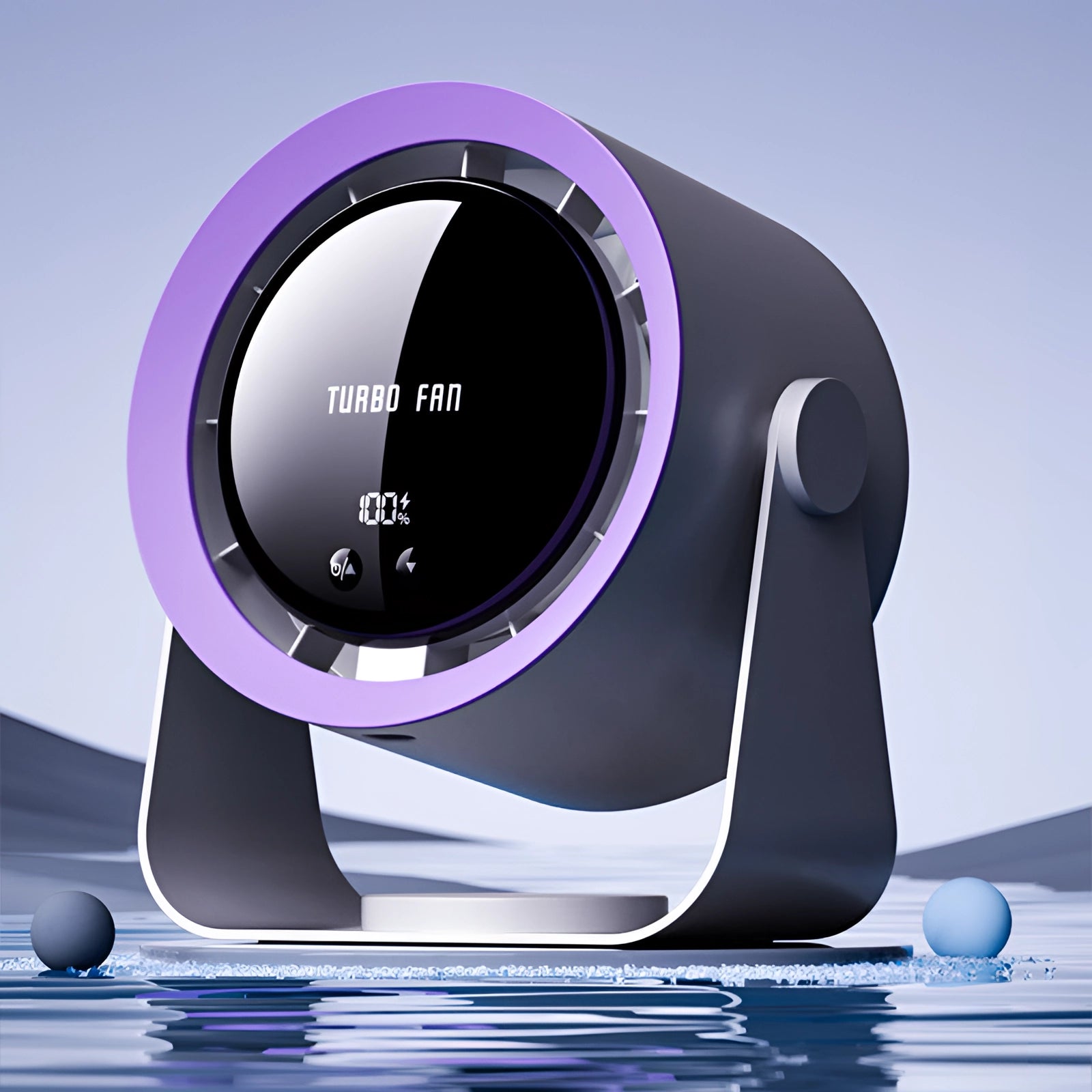 Bladeless Turbo Fan: Compact, Energy-Efficient with LED Display