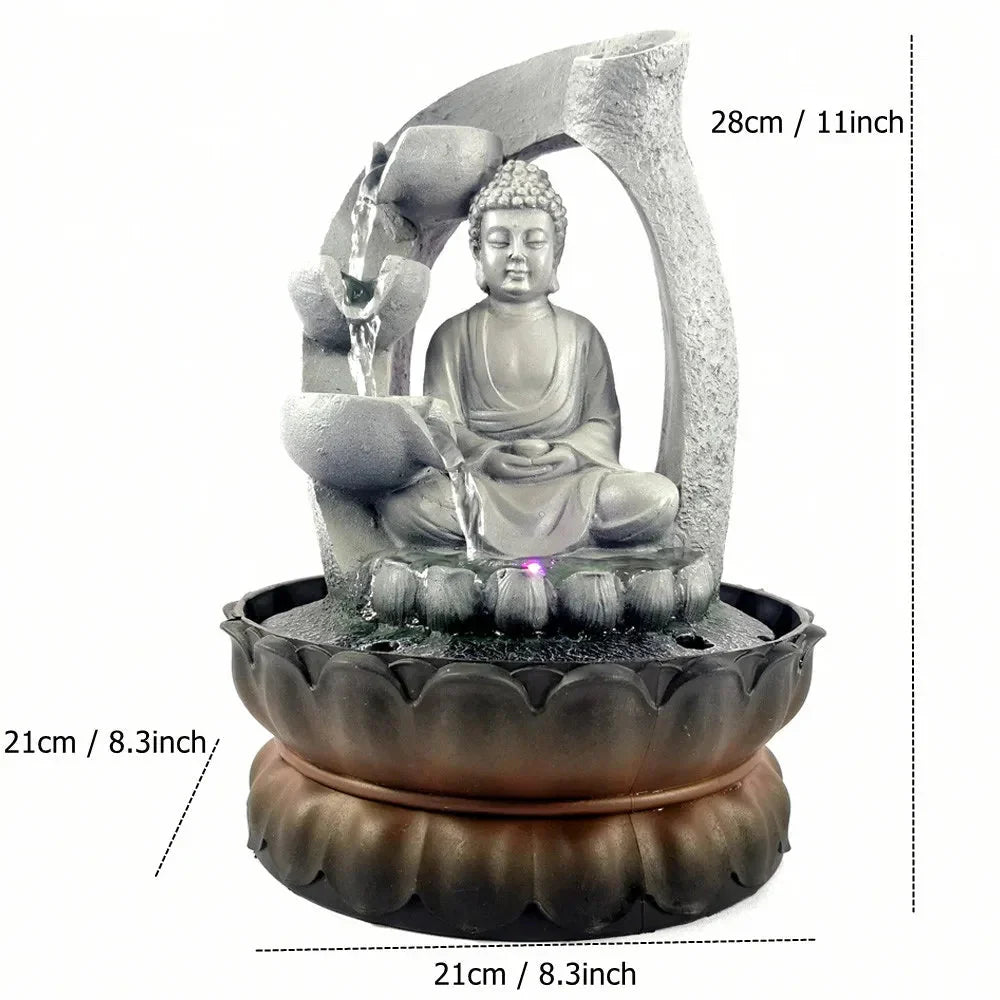 Buddha LED -vesiputous: Zen-meditointi & Feng Shui -koriste