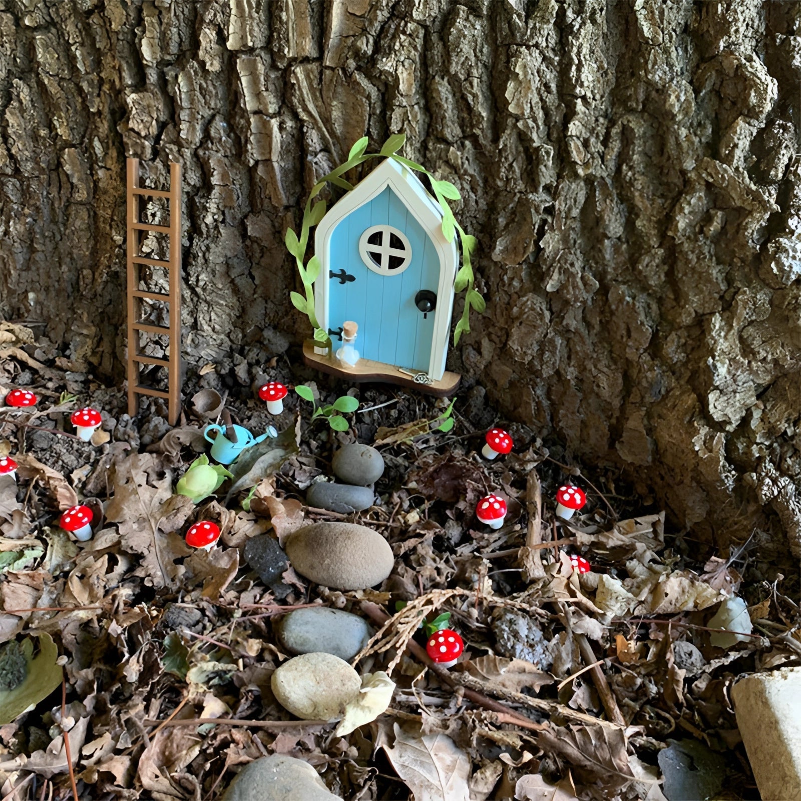 Puerta de Jardín de Hadas - Decoración y Accesorio de Árbol Encantado en Miniatura