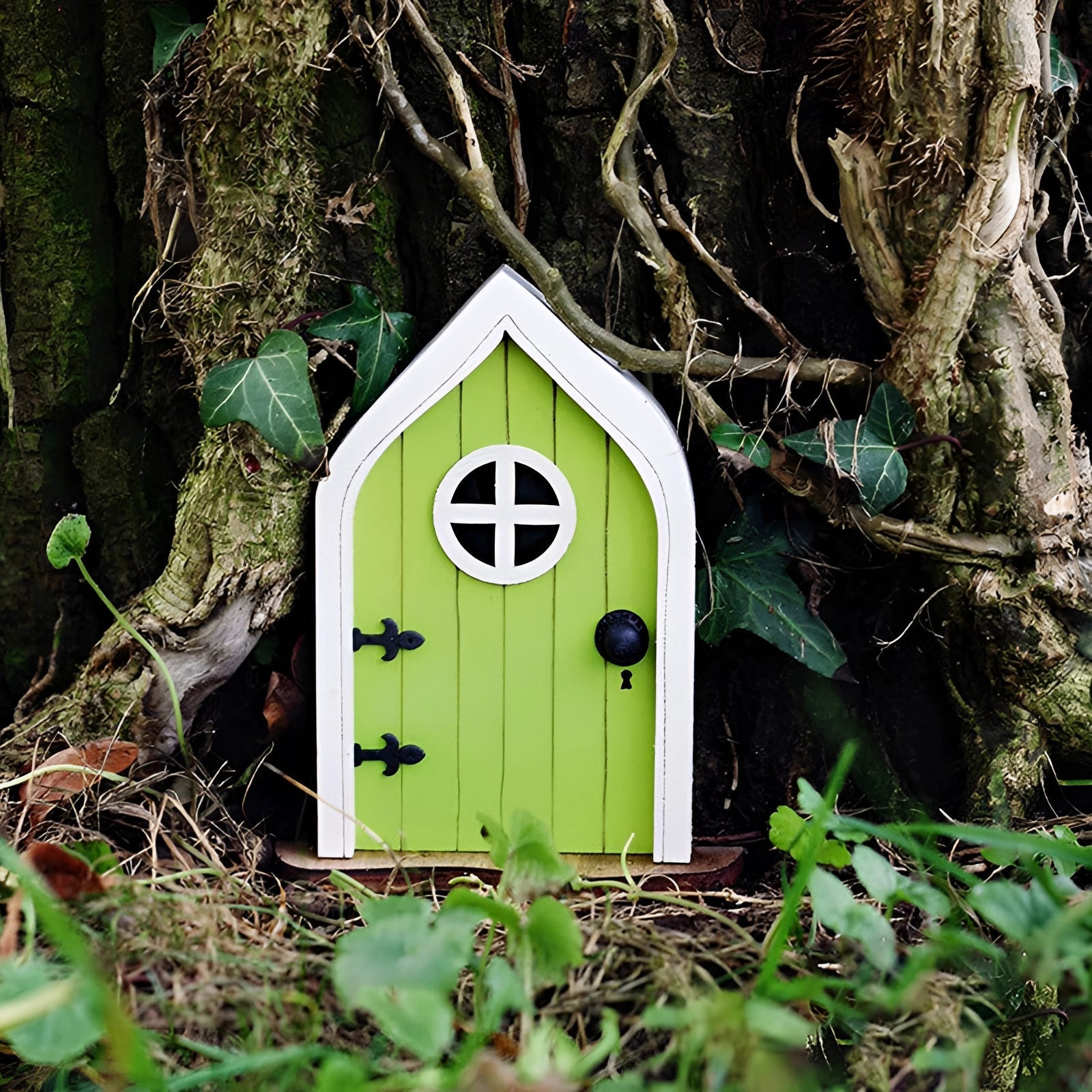 Puerta de Jardín de Hadas - Decoración y Accesorio de Árbol Encantado en Miniatura