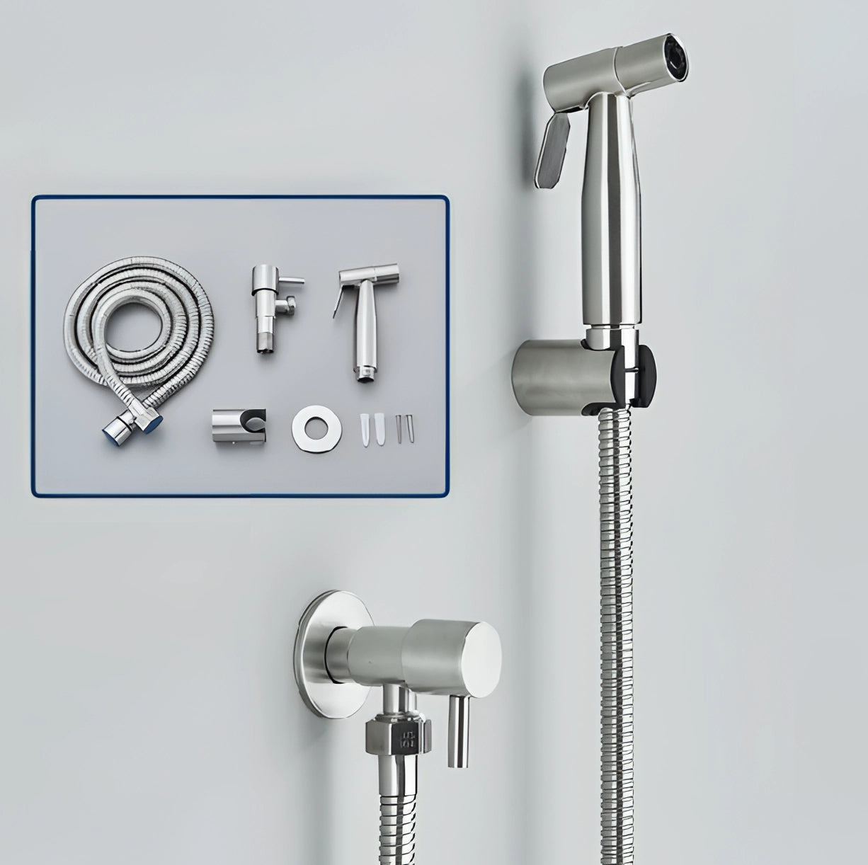 Rociador de Bidet de Acero Inoxidable Moderno - Kit de Instalación Fácil