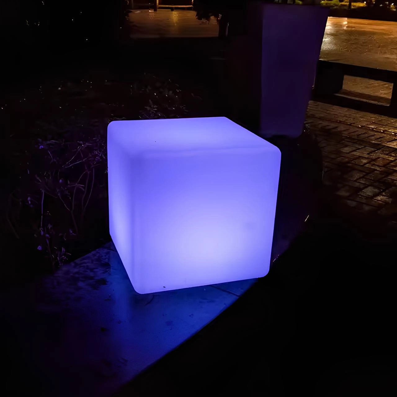 Rechargeable Waterproof LED Cube Lights - Modern Outdoor Lighting