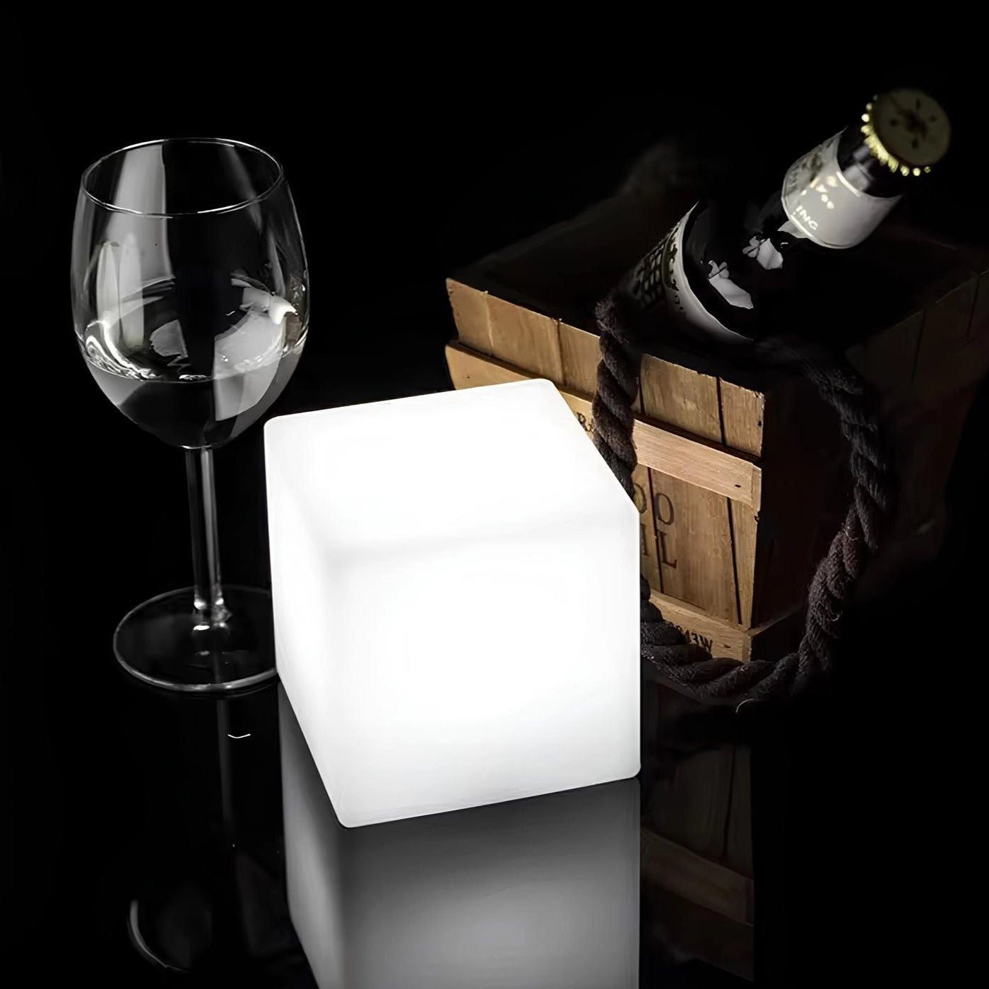 Rechargeable Waterproof LED Cube Lights - Modern Outdoor Lighting