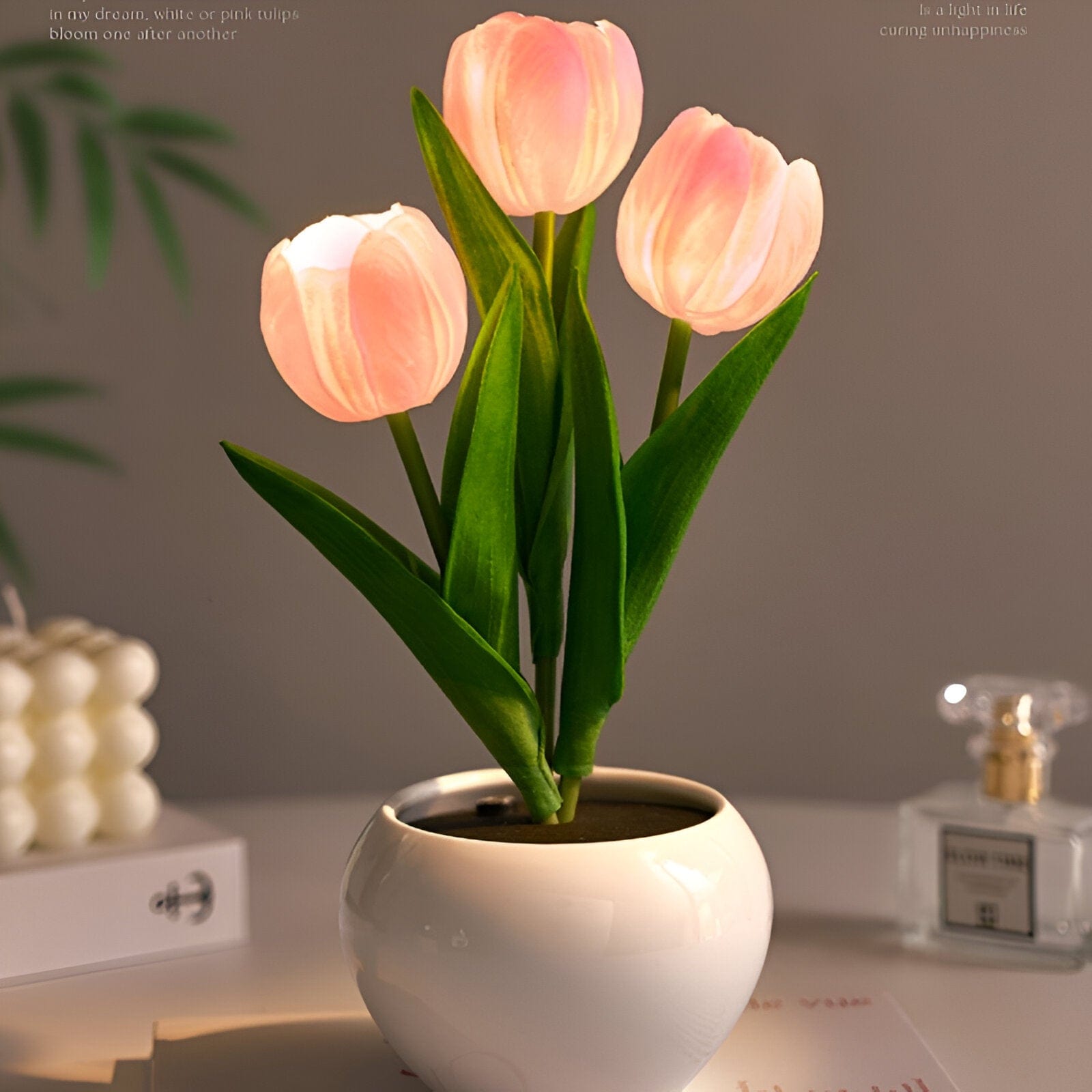 LED Tulip nattbordslampe