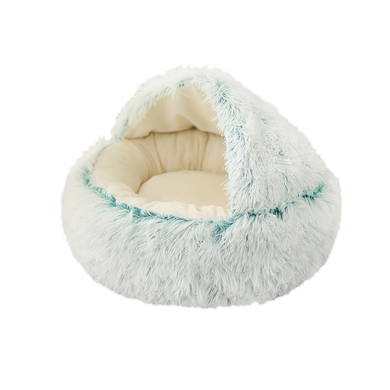 Round Plush Calming Dog/Cat Cave Bed