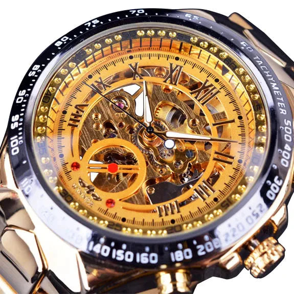 Mechanical Sport Design Bezel Fashion Watch for Men – Luxury Automatic Skelett Watch