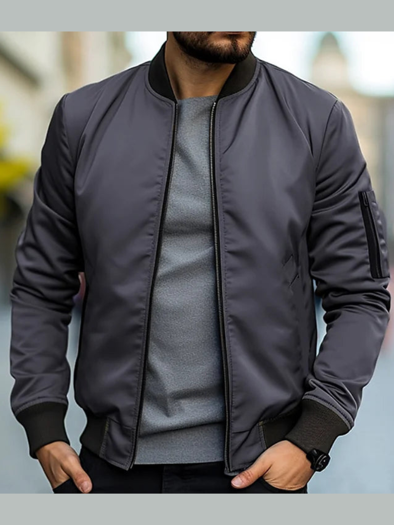 Chaqueta bomber clásica elegante para hombre