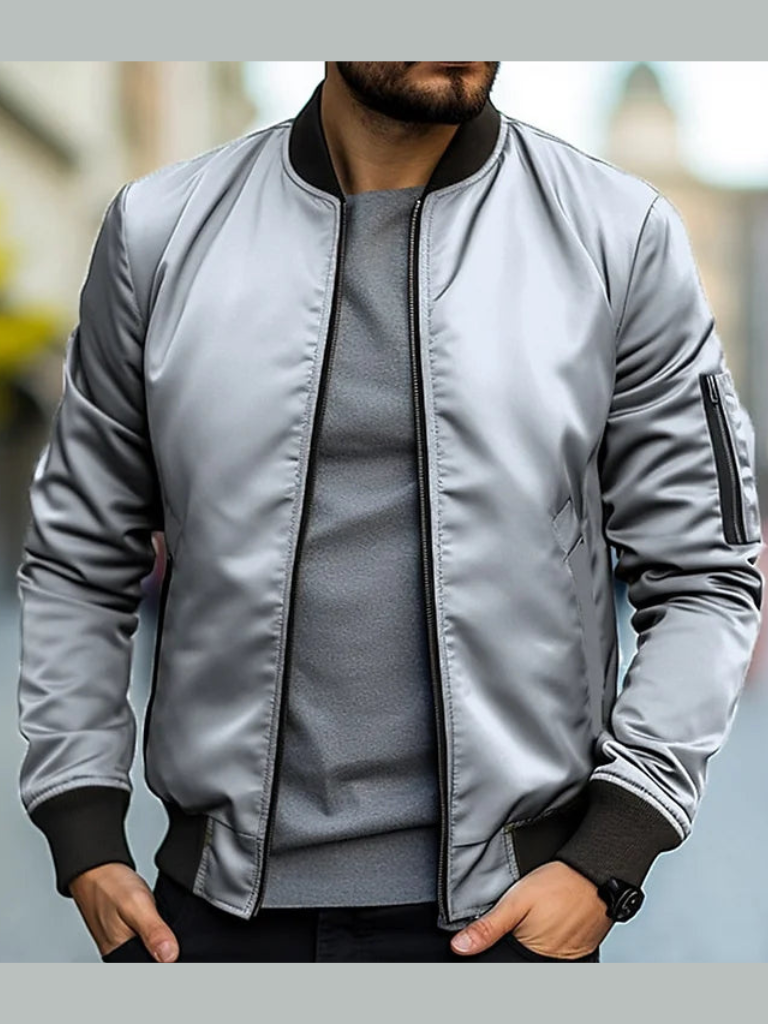 Chaqueta bomber clásica elegante para hombre