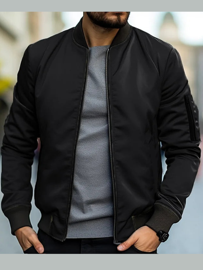 Chaqueta bomber clásica elegante para hombre