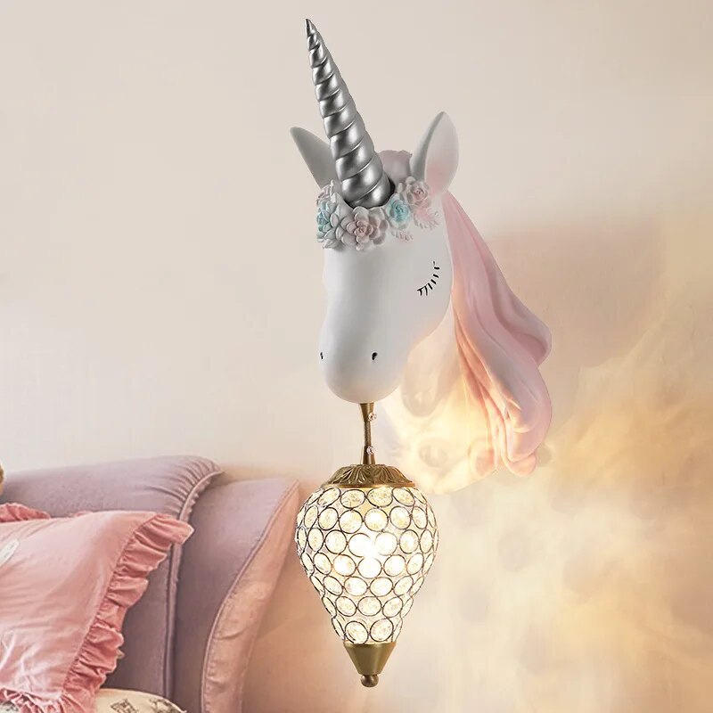 TranquilTide - Resin wall light unicorn