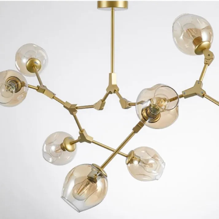 BubbleLight – Lampe à suspension Spoutnik avec bulles de verre