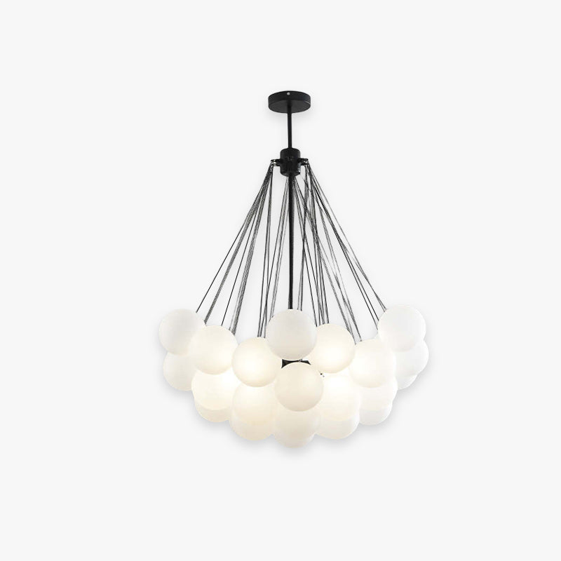 Glamora - Designová závěsná lampa z kovu a skla