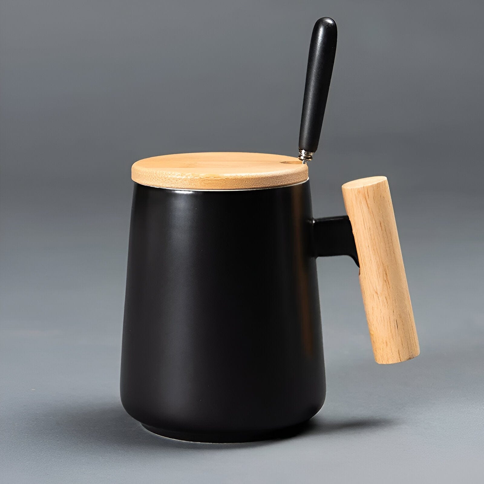 Wooden Handle Ceramic Coffee Mug