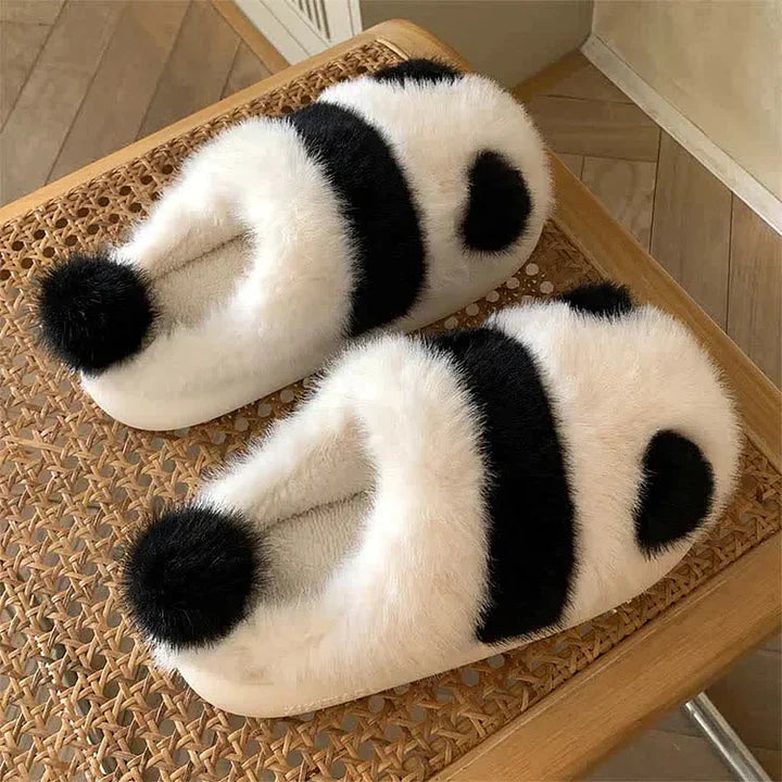 Set pigiama con cappuccio in peluche a forma di panda dei cartoni animati kawaii