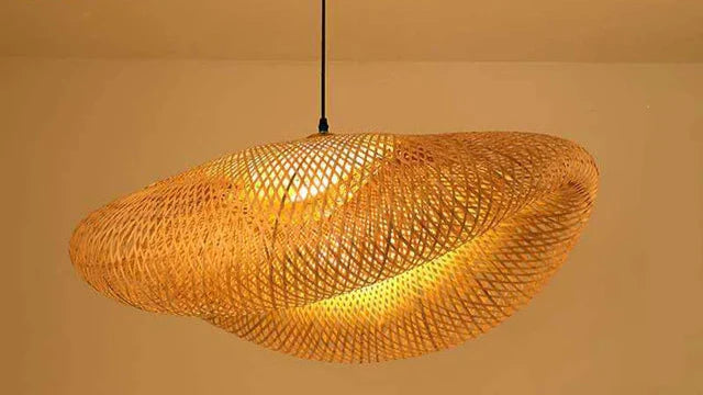 BohoBloom - Lampadario in rattan fatto a mano