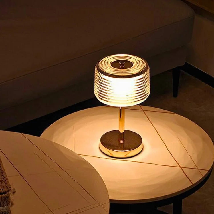 Lampe de table à anneau LED