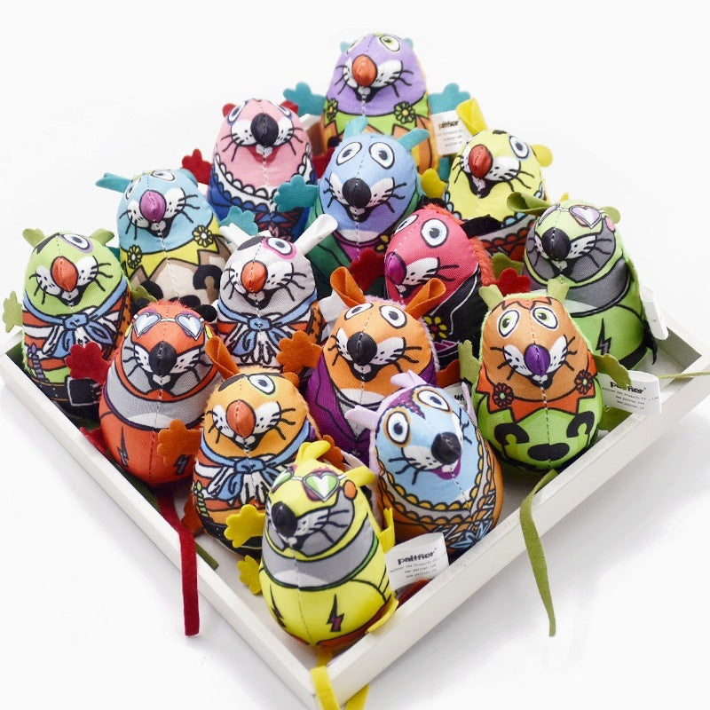 Catnip Craze Set: Colorful Plush Mice with Bells (15-Pack)