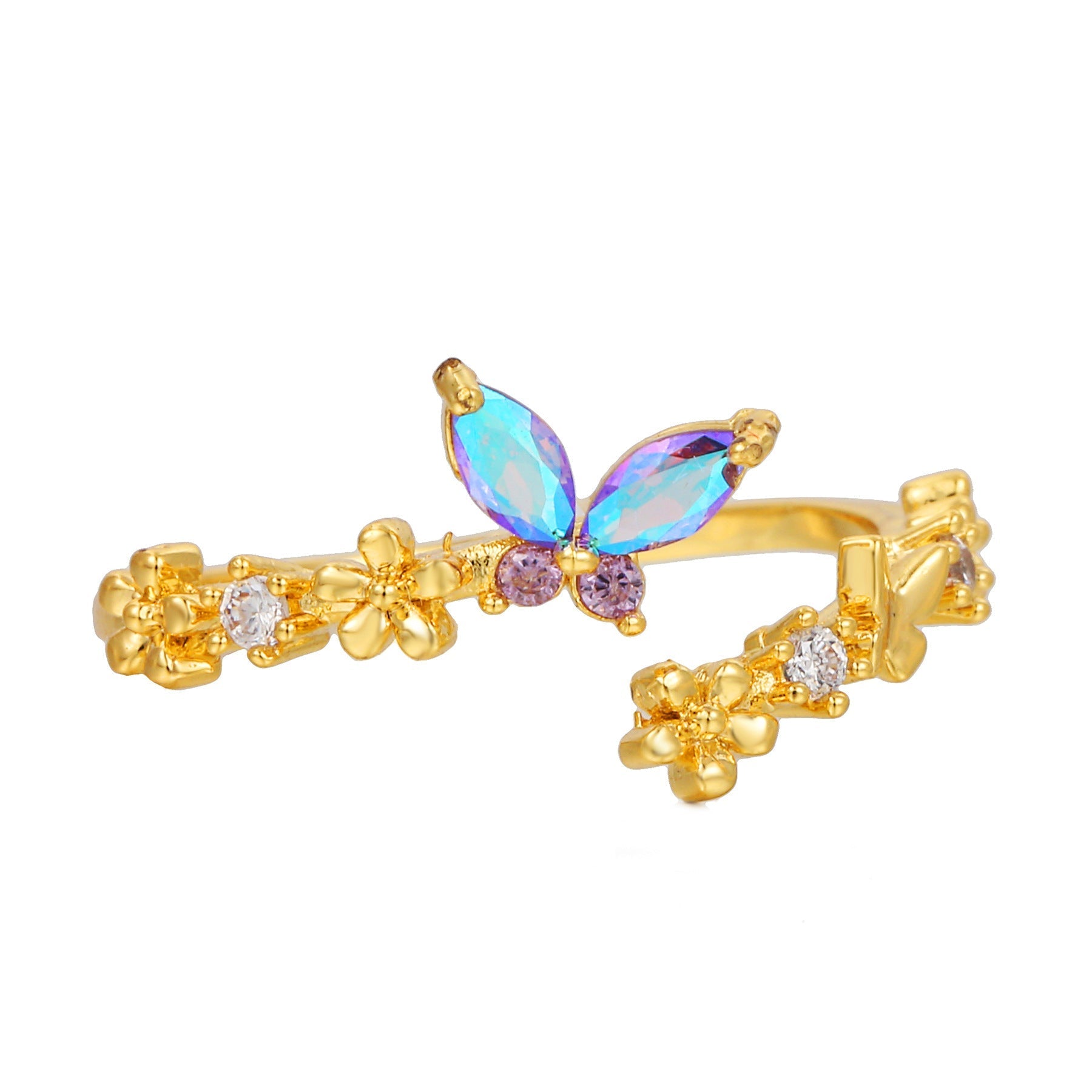 Gradient Butterfly Ring