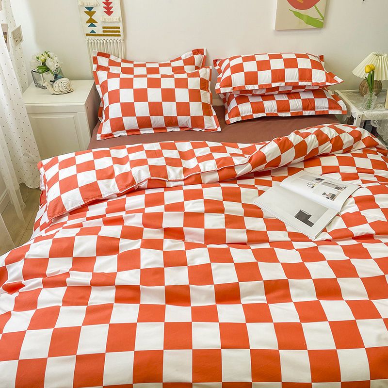 Abstract Chequerboard Single Bedding Set – Modern Geometric Design for Cozy Nights