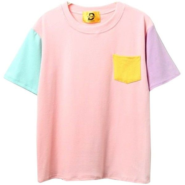 Pastell Patchwork T-skjorte