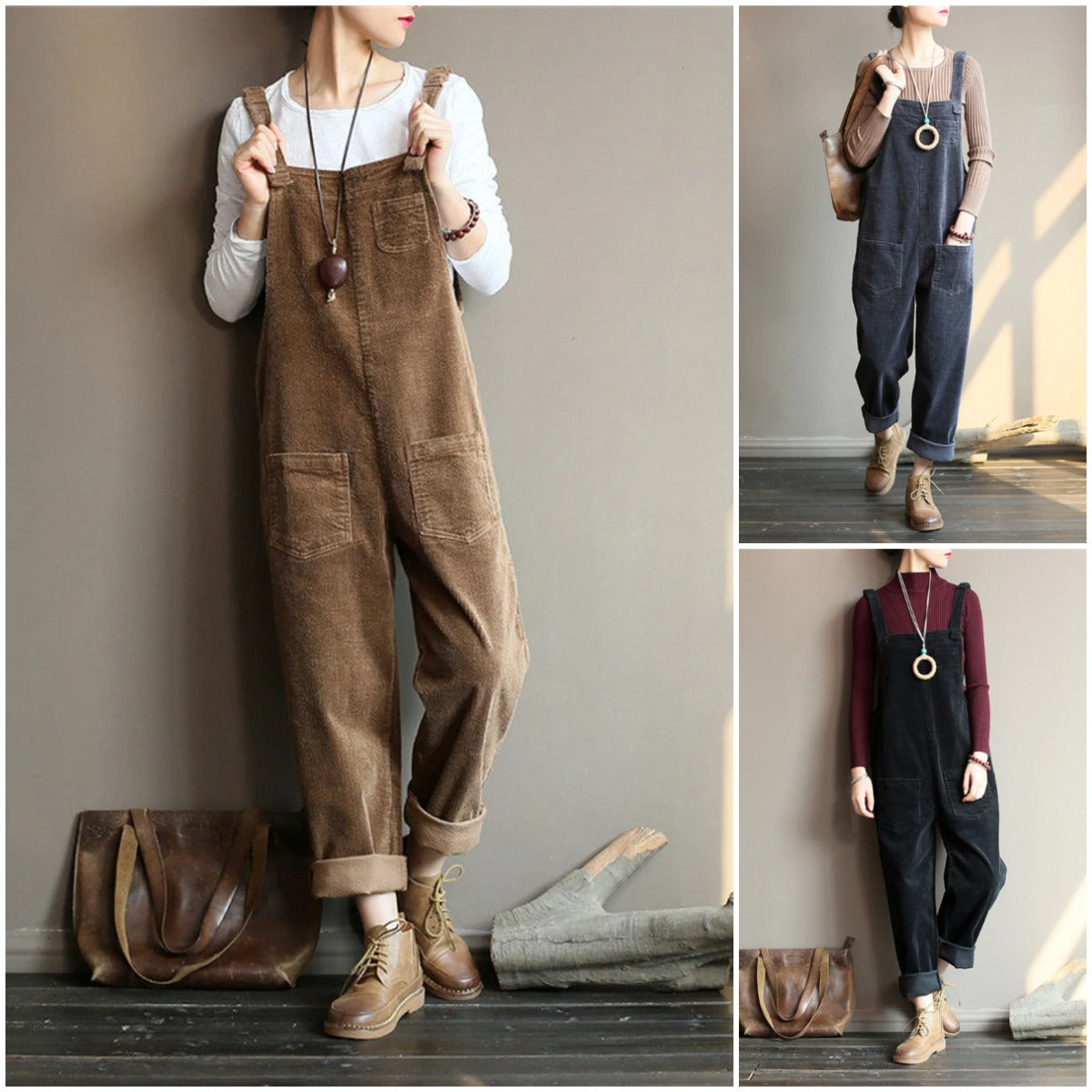 Ella Velvet Jumpi Deluxe - Corduroy-overall med breda ben