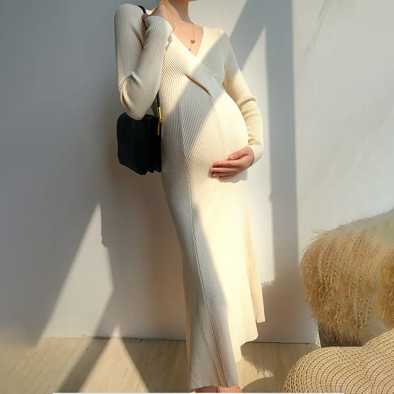 Bodycon Mesh Maternity Dress