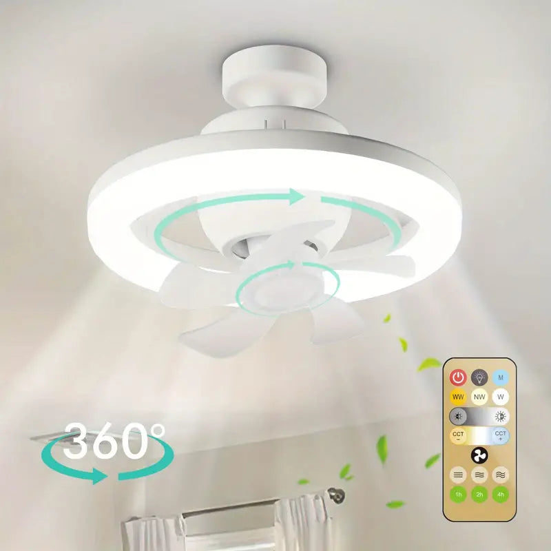 לונהבריז™ - מנורת תקרה עם מאוורר LED דימר 360°