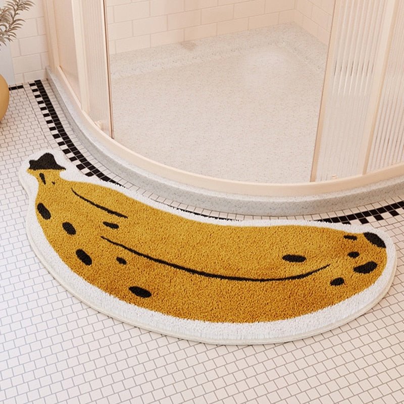 Alfombrillas de baño frutales antideslizantes en forma de arco