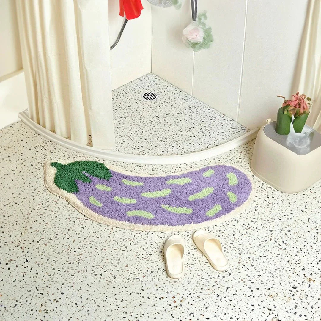 Arc-Shaped Non Slip Fruity Bathroom Mats