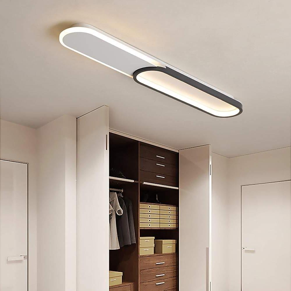 FlushElegance – LED ceiling lighting with minimalist rectangular design lamp