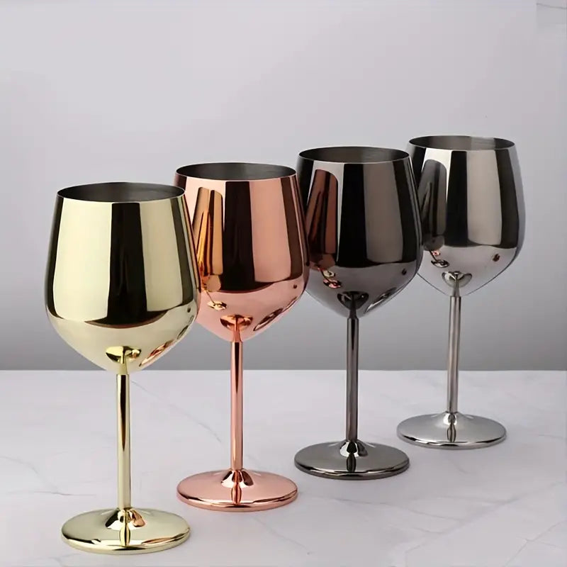 Mirror Tint Stainless Steel Wine Glass