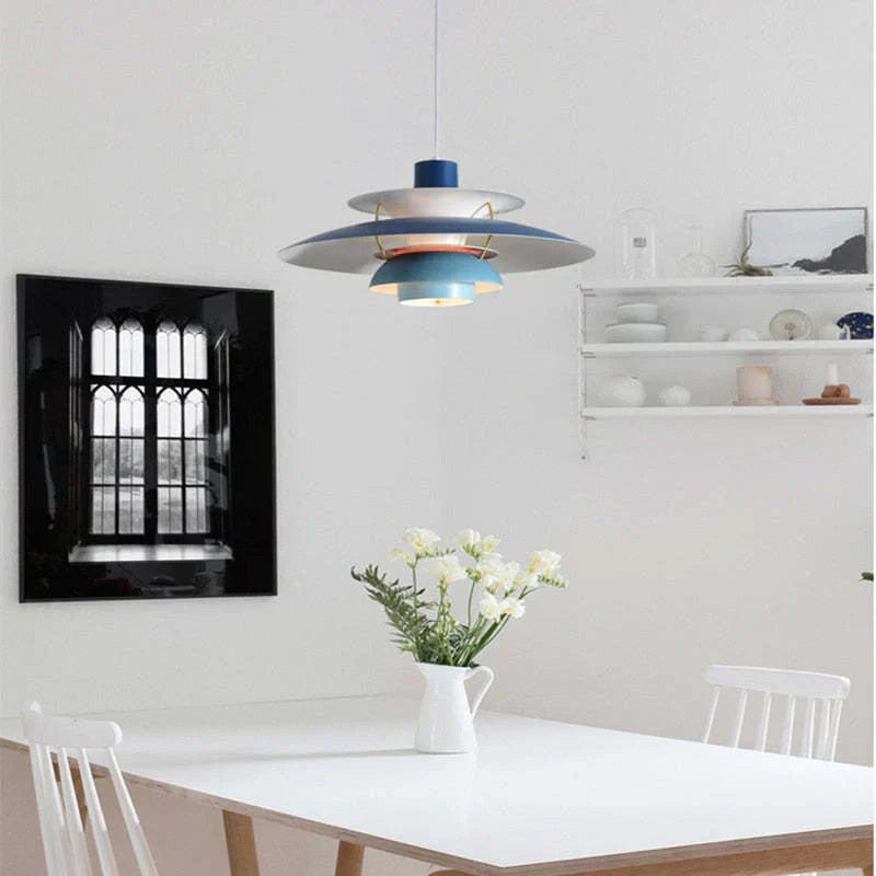 Lampe suspendue moderne à LED Morandi avec abat-jour