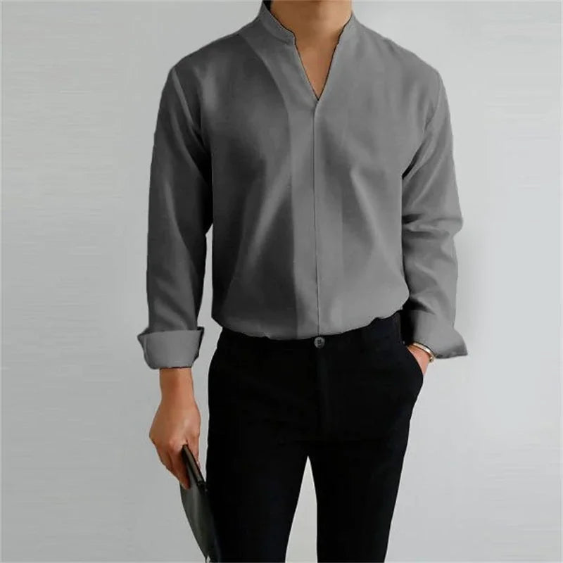 Gentlemans Simple Design Casual Shirt