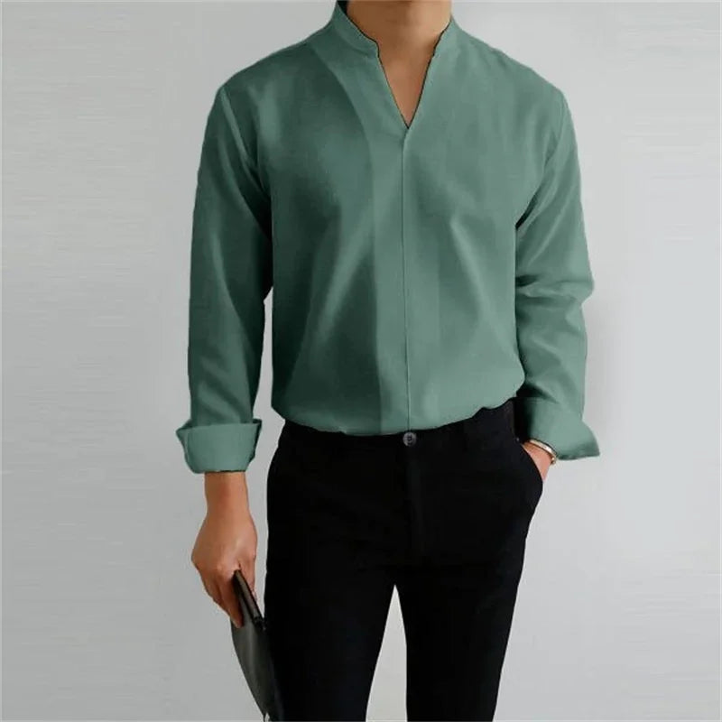 Gentlemans Simple Design Casual Shirt