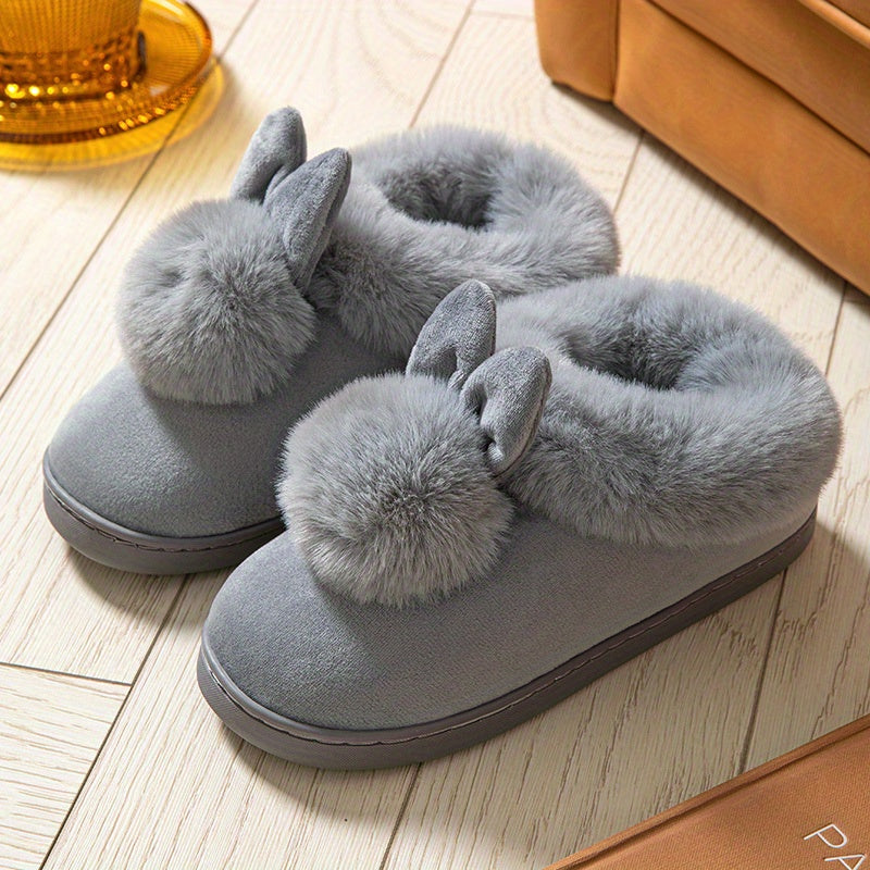 Chaussons en peluche lapin