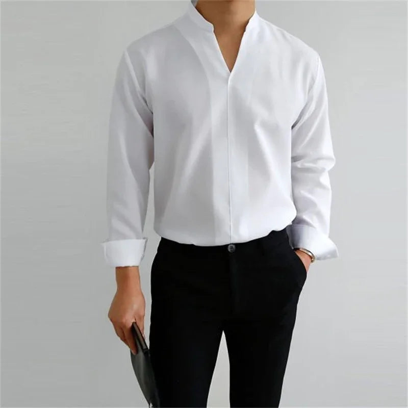 Camisa Casual de Design Simples para Homem