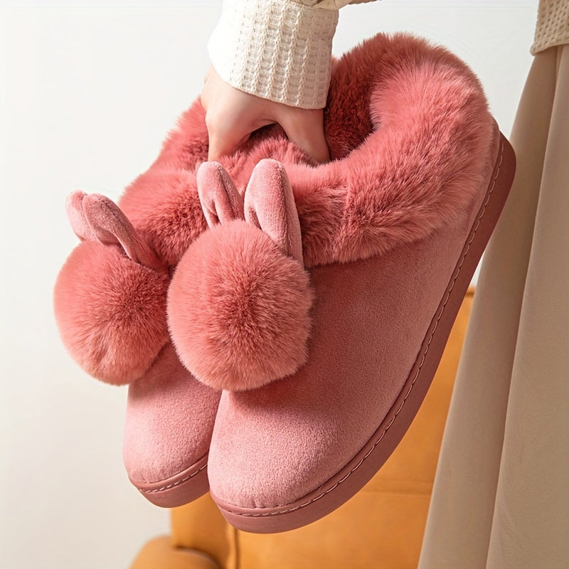 Chaussons en peluche lapin