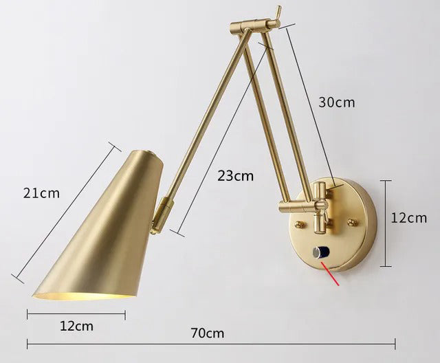 ÉtudeLum - Lampada da parete a LED dimmerabile per ufficio o camera da letto