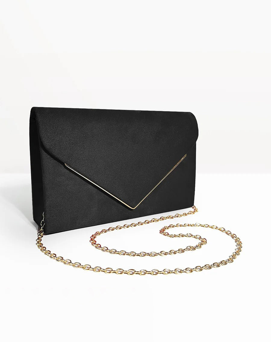 Segreto Suede-style Velvet Envelope Clutch Bag