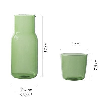 Juego de vasos de colores de vidrio de borosilicato